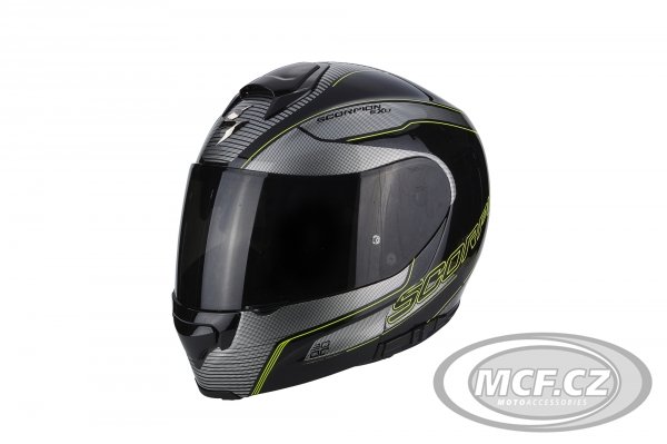 Moto přilba SCORPION EXO-3000 AIR STROLL černo/stříbrno/neonově žlutá