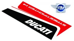 Koberec pod moto 80x250cm DUCATI STREETFIGHTER V4 černo/červeno/bílý 302