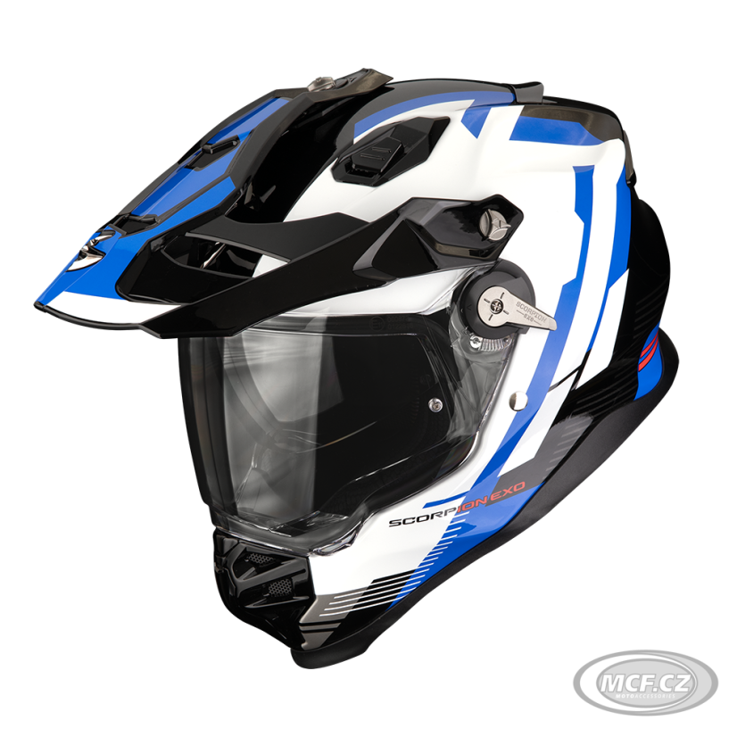 Moto přilba SCORPION ADF-9000 AIR PATROL černo/modro/bílá
