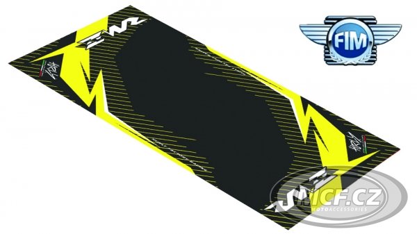 Motorcycle carpet 100x160cm Hurly SUZUKI RM-Z 4T black/yellow