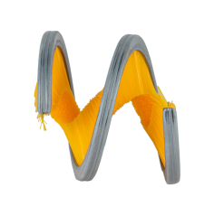 Riderr spirálový kartáč na řetězy Spiral Brush žlutý