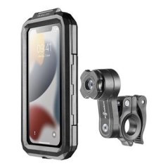 Univerzální voděodolné pouzdro na mobilní telefony Interphone Armor Pro úchyt na řídítka QUIKLOX max. 6,5 černé