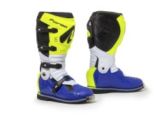 Moto boots FORMA TERRAIN EVOLUTION TX fluo yellow/white/blue