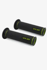 Rukojeti na moto VR46 černo/fluo žluté 493504