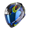 Motorcycle helmet SCORPION EXO-491 SPIN black/blue/neon yellow