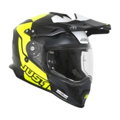 Moto přilba JUST1 J34 PRO TOUR matná neonově žluto/černá