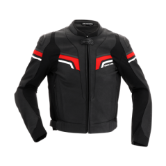 Moto bunda RICHA MATRIX 2 černo/červeno/bílá kožená