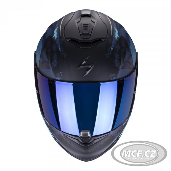 Moto přilba SCORPION EXO-1400 AIR SYLEX matná černo/modrá