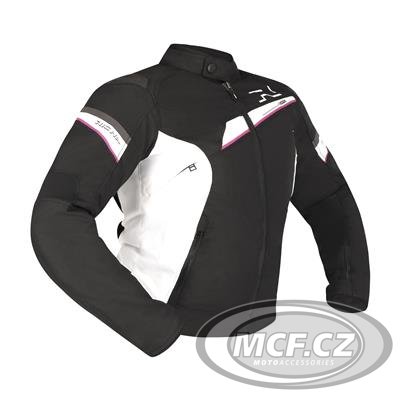 Dámská moto bunda RICHA GOTHAM 3 černo/bílo/růžová
