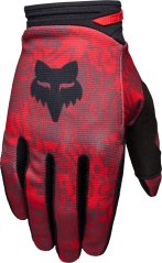 Dětské moto rukavice FOX 180 ABYSS fluo červené 40558-110