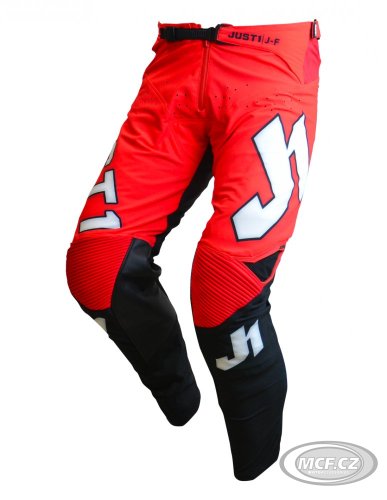 Moto kalhoty JUST1 J-FLEX ADRENALINE červeno/bílé