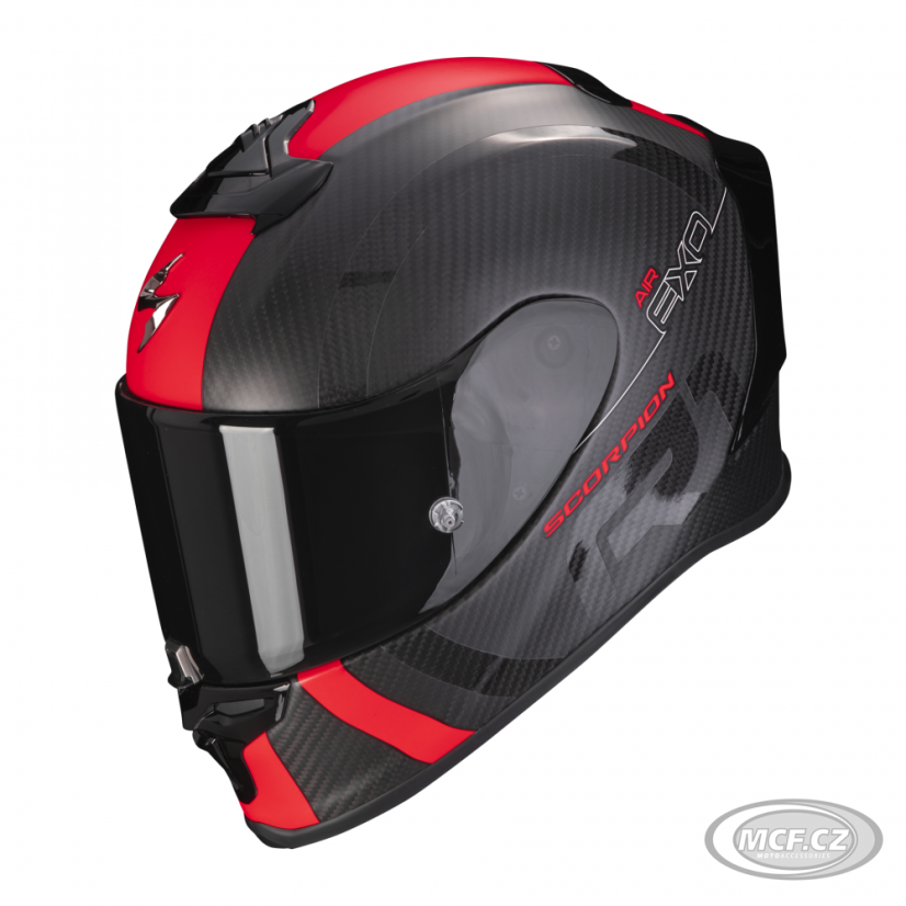 Moto přilba SCORPION EXO-R1 EVO CARBON AIR MG matná černo/červená Moto přilba SCORPION EXO-R1 EVO CARBON AIR MG matná černo/červená
