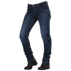 Dámské kevlarové moto kalhoty OVERLAP CITY LADY SMALT JEANS modré