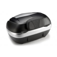 Kufr GIVI černý (Monokey) V 47NN s červenými odrazkami a černým víkem, 47L