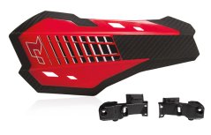 Kryty páček RTECH HP2 CROSS/ENDURO vč. montážní sady pro NISSIN červeno/černé R-KITPMHP3RS4