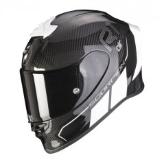 Moto přilba SCORPION EXO-R1 EVO CARBON AIR CORPUS II černo/bílá