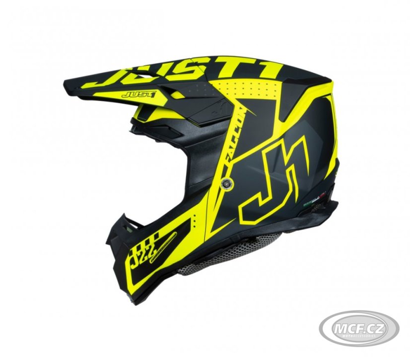 Moto přilba JUST1 J22F FALCON titanovo/černo/fluo žlutá