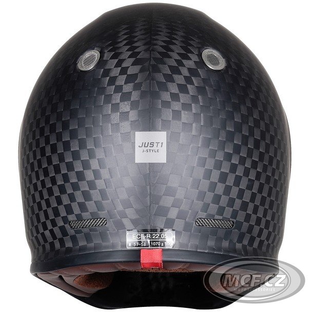 Moto přilba JUST1 J-CULT CARBON solid černá matná