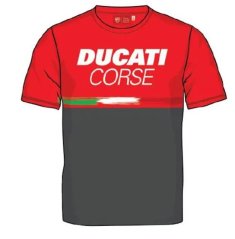 Dětské triko DUCATI CORSE černo/červené 24 36008