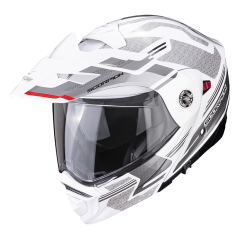Motorcycle helmet SCORPION ADX-2 CARRERA pearl white/silver - PINLOCK INCLUDED