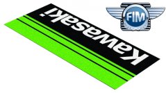 Koberec pod moto 80x200cm KAWASAKI černo/zelený 802