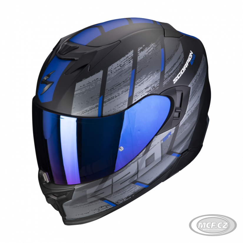 Moto přilba SCORPION EXO-520 EVO AIR MAHA matná černo/modrá