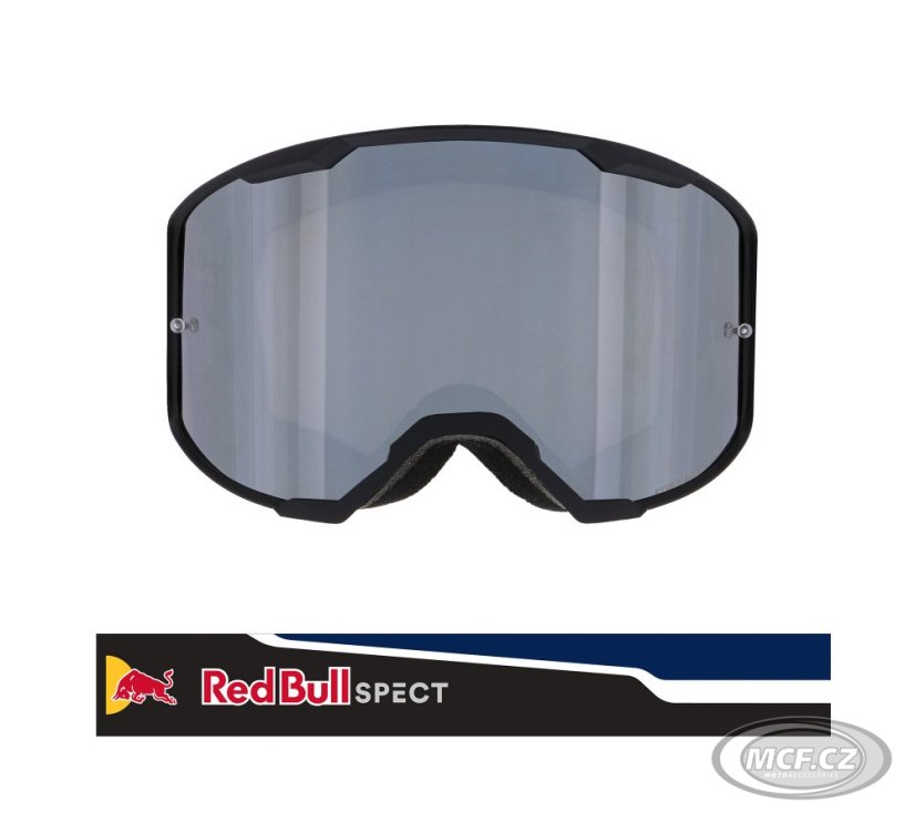 Motokrosové brýle RED BULL STRIVE 011 černé se stříbrným sklem