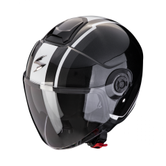 Motorcycle helmet SCORPION EXO-CITY II VEL metallic black/white