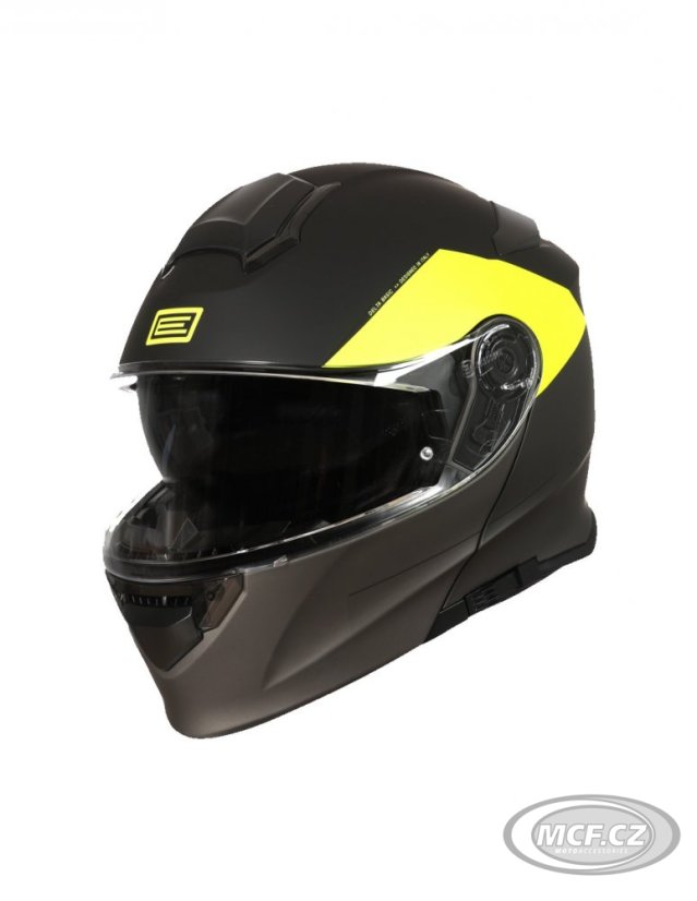 Moto přilba ORIGINE DELTA BASIC VIRGIN matná fluo žluto/černo/titanová