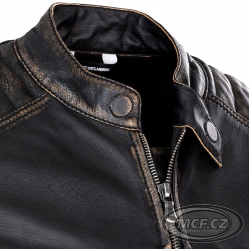 Moto bunda REBELHORN HUNTER PRO vintage černá kožená