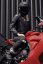 Motorcycle leather lady jacket RICHA STRADALE EVO black/white leather