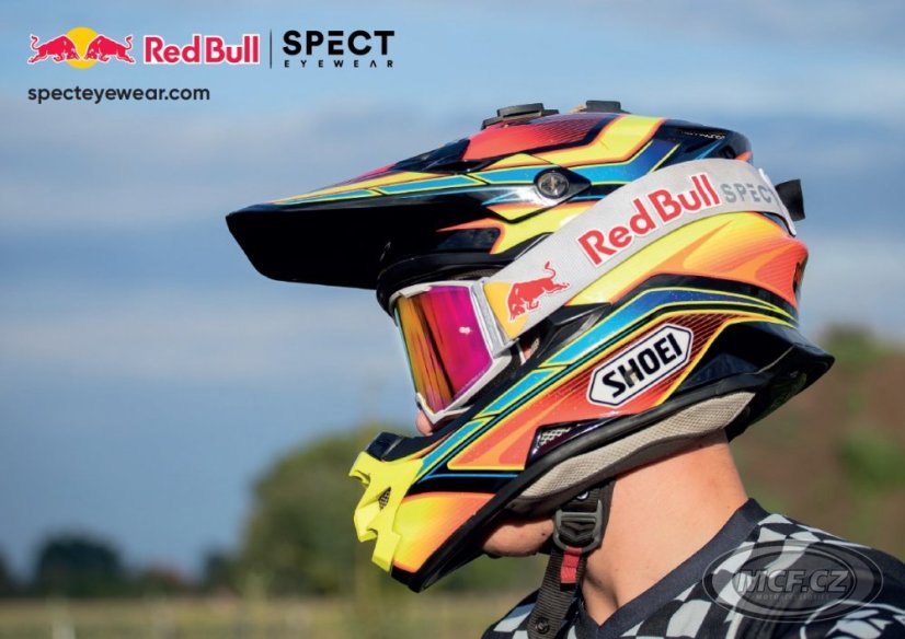 Motokrosové brýle RED BULL SPECT STRIVE S 009 červené s červeným sklem