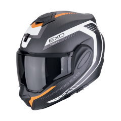 Moto přilba SCORPION EXO-TECH EVO CARBON COSY matná černo/oranžová