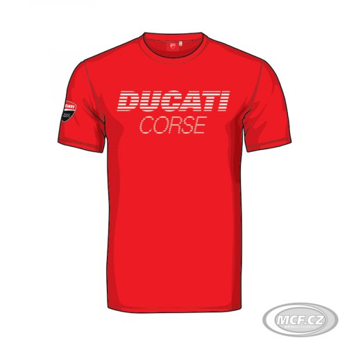Pánské triko Ducati Corse červené 22 36002