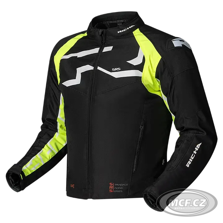 Motorcycle jacket RICHA STRADALE TEX WP black/fluo yellow