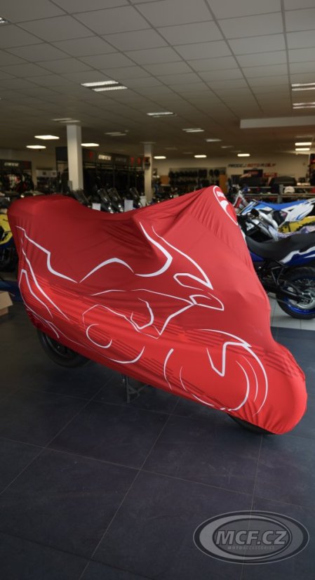 Plachta na motorku Hurly červená Ducati