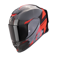 Moto přilba SCORPION EXO-R1 EVO CARBON AIR RALLY černo/červená