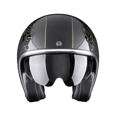 Moto přilba SCORPION BELFAST EVO CARBON ZIPPY černo/zlatá