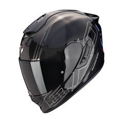 Moto přilba SCORPION EXO-1400 EVO II CARBON AIR REIKA černo/stříbrno/modrá