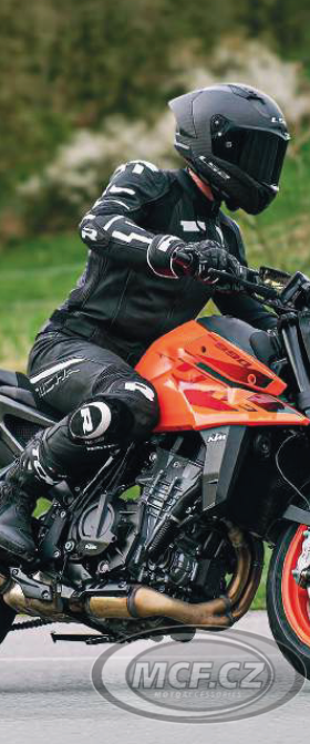 Moto kalhoty RICHA STRADALE černo/bílé kožené