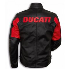 Perforovaná kožená bunda DUCATI COMPANY C4 černo/červená 98107515