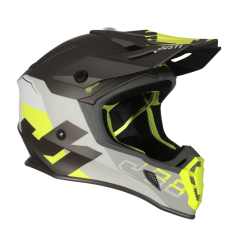 Moto přilba JUST1 J38 KORNER fluo žlutá/titanová