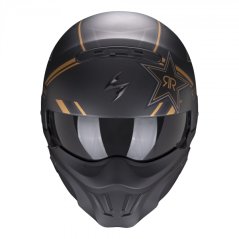 Moto přilba SCORPION EXO-COMBAT EVO ROCKSTAR zlatá