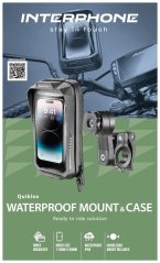Univerzální voděodolné pouzdro na mobilní telefony Interphone QUIKLOX Waterproof, max. 7, úchyt na řídítka