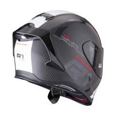 Moto přilba SCORPION EXO-R1 CARBON AIR MG matná černo/bílá