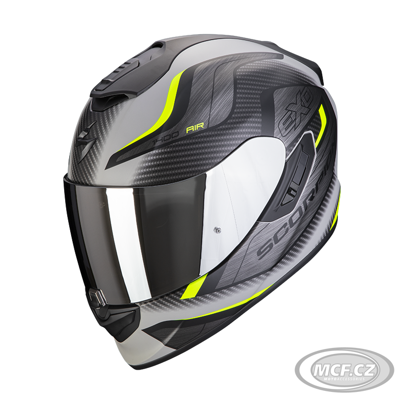 Moto přilba SCORPION EXO-1400 EVO AIR ATTUNE matná šedo/černo/neonově žlutá