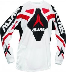 Motokrosový dres ALIAS MX A1 bílo/červený