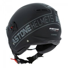 Moto přilba ASTONE MINIJET S SPORT COOPER černo/šedá