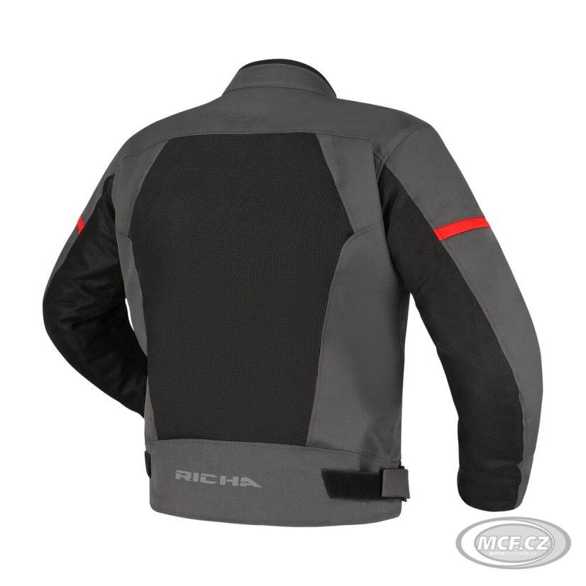 Moto bunda RICHA AUYAN WP šedo/červená