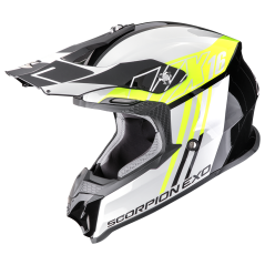 Moto přilba SCORPION VX-16 EVO AIR LIGNES černo/fluo žlutá